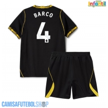 Camisa de time de futebol Chelsea Valentin Barco #4 Replicas 2º Equipamento Infantil 2026-27 Manga Curta (+ Calças curtas)